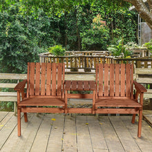 Load image into Gallery viewer, Wooden Patio Loveseat with Coffee Table - Adler's Store