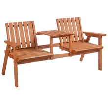 Load image into Gallery viewer, Wooden Patio Loveseat with Coffee Table - Adler's Store