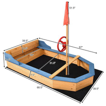 Load image into Gallery viewer, Wooden Pirate Sandboat with Bench Seat - Adler's Store
