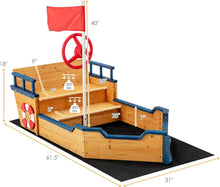 Load image into Gallery viewer, Wooden Pirate Sandboat with Bench Seat - Adler's Store