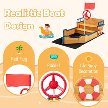 Load image into Gallery viewer, Wooden Pirate Sandboat with Bench Seat - Adler's Store