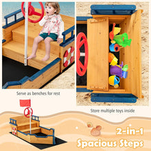 Load image into Gallery viewer, Wooden Pirate Sandboat with Bench Seat - Adler's Store