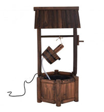 Load image into Gallery viewer, Wooden Rustic Garden Wishing Well Water Fountain with Pump - Adler's Store