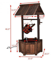 Load image into Gallery viewer, Wooden Rustic Garden Wishing Well Water Fountain with Pump - Adler's Store