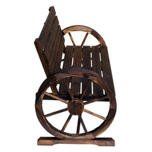 Load image into Gallery viewer, Wooden Wagon Wheel Bench Garden Loveseat - Adler's Store