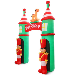 10 Ft Santa’s Toy Shop Inflatable Archway with LED Lights - Adler's Store
