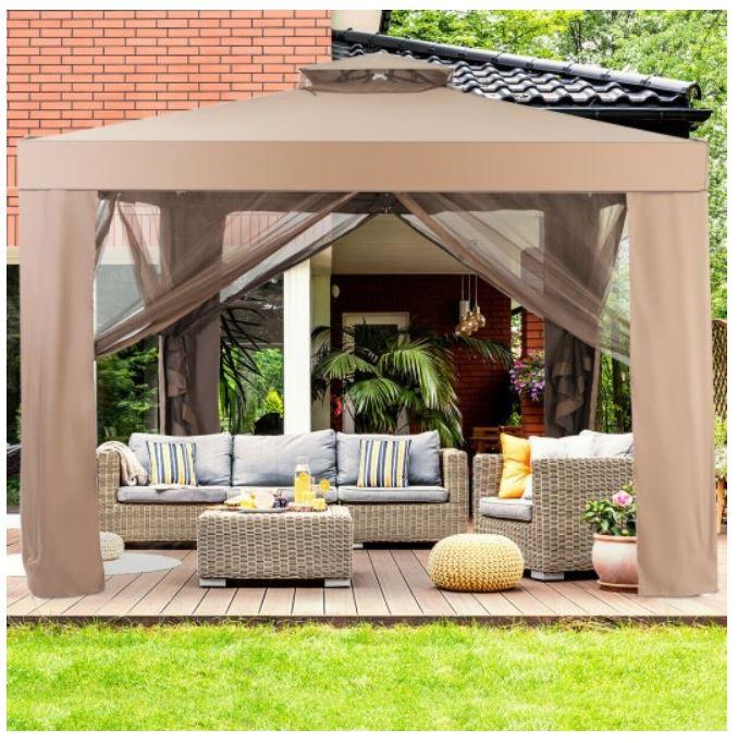 10 x 10 Ft Gazebo with Mosquito Netting - Adler's Store