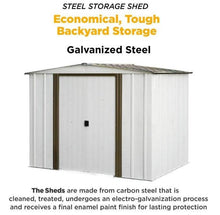 Load image into Gallery viewer, 10 x 12 Ft Metal Shed with Sliding Lockable Doors - Adler&#39;s Store