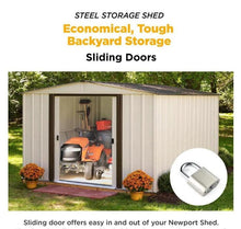 Load image into Gallery viewer, 10 x 12 Ft Metal Shed with Sliding Lockable Doors - Adler&#39;s Store