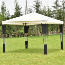 Load image into Gallery viewer, 10 x10 Ft White and Rattan Wicker Gazebo - Adler&#39;s Store