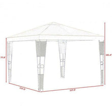 Load image into Gallery viewer, 10 x10 Ft White and Rattan Wicker Gazebo - Adler&#39;s Store