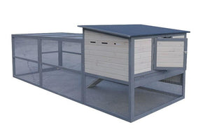 122 Inch Fir Wooden Chicken Coop with Large Run and Nesting Box - Adler's Store