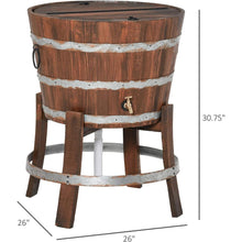 Load image into Gallery viewer, 13 Gallons Outdoor Retro Wooden Cooler Ice Bucket with Cover and Drainage - Adler&#39;s Store