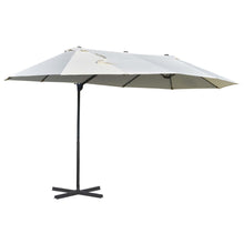 Load image into Gallery viewer, 15 Ft Double Sided Cantilever Umbrella with Solid Cross Stand - Adler&#39;s Store