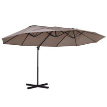 Load image into Gallery viewer, 15 Ft Double Sided Cantilever Umbrella with Solid Cross Stand - Adler&#39;s Store