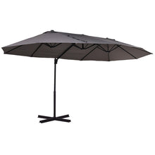 Load image into Gallery viewer, 15 Ft Double Sided Cantilever Umbrella with Solid Cross Stand - Adler&#39;s Store