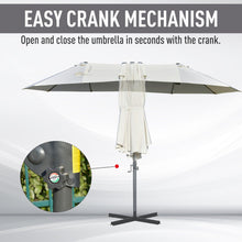 Load image into Gallery viewer, 15 Ft Double Sided Cantilever Umbrella with Solid Cross Stand - Adler&#39;s Store