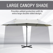 Load image into Gallery viewer, 15 Ft Double Sided Cantilever Umbrella with Solid Cross Stand - Adler&#39;s Store