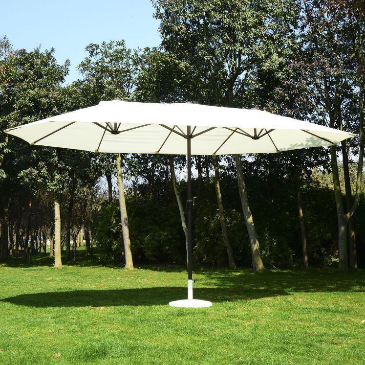 15 double-sided patio umbrella twin sun canopy 15 FT Double Sided Patio Umbrella Twin UV Shelter Canopy