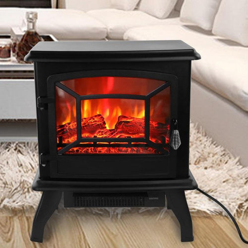 1500W Electric Standing Fireplace Realistic Fire Flame - Adler's Store
