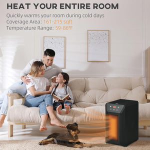 1500W Portable Fast Heating 3 Mode Electric Space Heater with Remote - Adler's Store