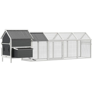 162 Inch Large Run Wooden Chicken Coop with 2 Nesting Boxes - Adler's Store