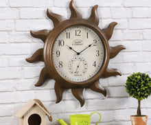 Load image into Gallery viewer, 19 Inch Rustic Sun Style Metal Clock - Adler&#39;s Store