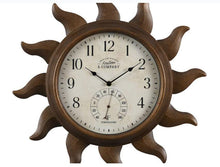 Load image into Gallery viewer, 19 Inch Rustic Sun Style Metal Clock - Adler&#39;s Store