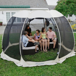 2-15 Person Instant Pop Up Tent Portable Screened Shelter with Mesh Netting Carrying bags and Sandbags - Adler's Store