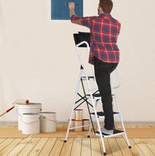 Load image into Gallery viewer, 2-in-1 Folding Non-Slip 4 Step Ladder with Arm Rails - Adler&#39;s Store