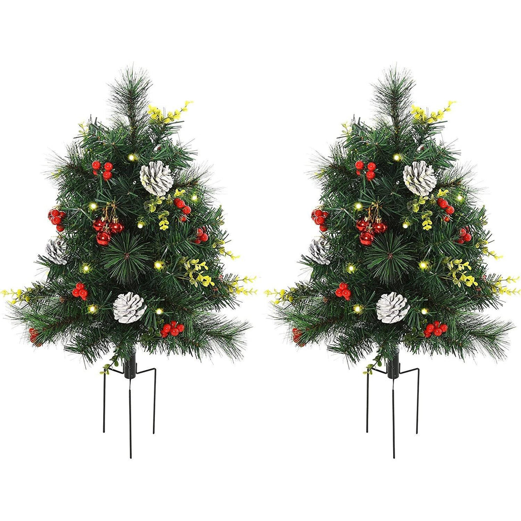 2 Pack Pre-lit Cordless Artificial Christmas Tree - Adler's Store