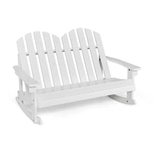 Load image into Gallery viewer, 2-Person Outdoor Wooden Kids Adirondack Rocking Chair with Slatted Seat and High Backrest - Adler&#39;s Store