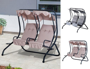 2 Person Steel Patio Swing with Canopy - Adler's Store