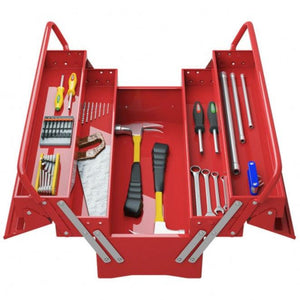 20 Inch Portable 5 Trays Steel Organizer Tool Box - Adler's Store