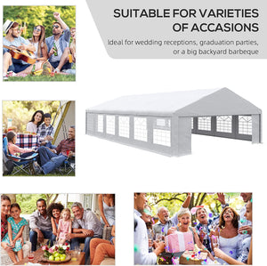 23 x 39 Ft Large Party Tent and Carport with Removable Sidewalls and Windows - Adler's Store