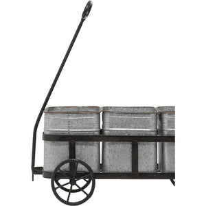 29 Inch Farmhouse Style Metal Iron Wagon Planter - Adler's Store