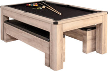 Load image into Gallery viewer, 3-in-1 Multi-Game Table Billiards Table Tennis and Dining Table with Storage Seating - Adler&#39;s Store