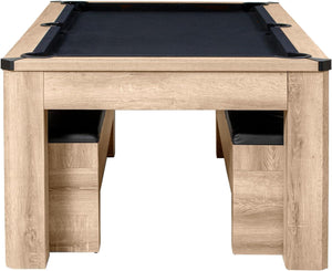 3-in-1 Multi-Game Table Billiards Table Tennis and Dining Table with Storage Seating - Adler's Store