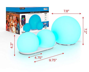 3 Pack Smart Portable WiFi-Compatible Orb LED Light - Adler's Store