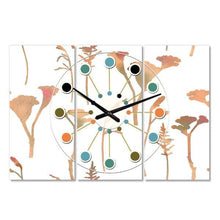 Load image into Gallery viewer, 3 Panels Retro Hand Drawn Wall Clock - Adler&#39;s Store