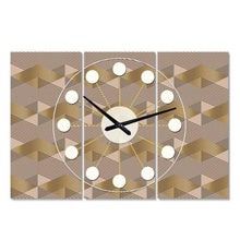 Load image into Gallery viewer, 3 Panels Retro Mid-Century Design Wall clock Wall Art - Adler&#39;s Store