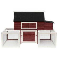 Load image into Gallery viewer, 3-Part Wooden Chicken Coop with 2 Tier Hen House 2 Large Runs and Egg Box - Adler&#39;s Store