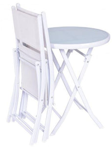 3 Piece Folding Table and Chairs Patio Set - Adler's Store