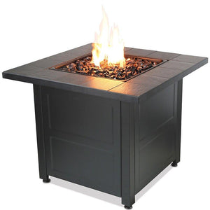 30 Inch Square Fireplace Coffee Table Propane Gas Fire Pit Patio Centerpiece - Adler's Store