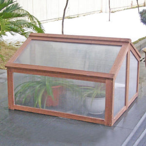 35 x 31 Inch Portable Wooden Greenhouse Cold Frame Weather Plant Protection Box - Adler's Store