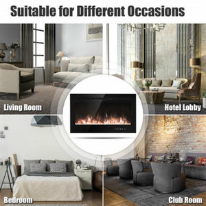 36 Inch Electric Wall Mounted Fireplace - Adler's Store