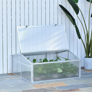 39 Inch Vented Cold Frame Mini Greenhouse Kit with Adjustable Roof - Adler's Store