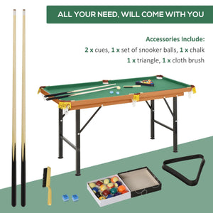 4.5 Ft Mini Portable Pool Table with 2 Cues and Balls Set - Adler's Store