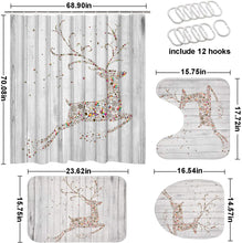 Load image into Gallery viewer, 4 Pcs Holiday Shower and Bathroom Curtain Set - Adler&#39;s Store