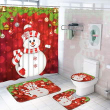 Load image into Gallery viewer, 4 Pcs Holiday Shower and Bathroom Curtain Set - Adler&#39;s Store